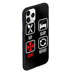 Чехол iPhone 11 Pro матовый Eat, Sleep, Resident Evil, Repeat, цвет: 3D-черный — фото 2