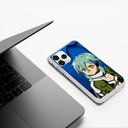 Чехол iPhone 11 Pro матовый Синон из Sword Art Online, цвет: 3D-белый — фото 2