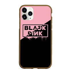 Чехол iPhone 11 Pro матовый BLACKPINK BIG LOGO, цвет: 3D-коричневый