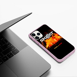 Чехол iPhone 11 Pro матовый Comatose Comes Alive - Skillet, цвет: 3D-розовый — фото 2