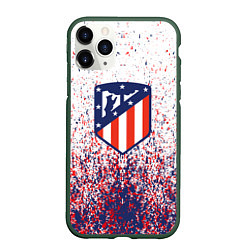 Чехол iPhone 11 Pro матовый Atletico madrid logo брызги красок