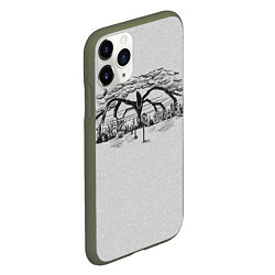 Чехол iPhone 11 Pro матовый Очень странные дела Истязатель разума, цвет: 3D-темно-зеленый — фото 2