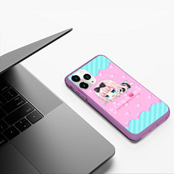 Чехол iPhone 11 Pro матовый Цубамэ Коясу Kaguya-sama: Love is War, цвет: 3D-фиолетовый — фото 2