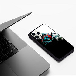 Чехол iPhone 11 Pro матовый My Name is Skrillex - Скриллекс, цвет: 3D-черный — фото 2