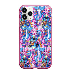 Чехол iPhone 11 Pro матовый POPPY PLAYTIME HAGGY WAGGY AND KISSY MISSY LOVE, цвет: 3D-малиновый