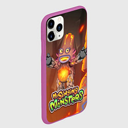 Чехол iPhone 11 Pro матовый My singing monsters ЛАВАТЁКА, цвет: 3D-фиолетовый — фото 2
