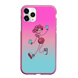 Чехол iPhone 11 Pro матовый Мама длинные ноги: Poppy Playtime, цвет: 3D-малиновый