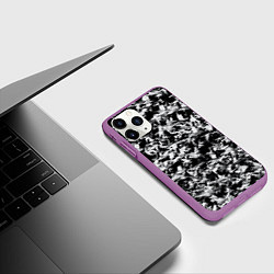Чехол iPhone 11 Pro матовый GUSSI STYLE, цвет: 3D-фиолетовый — фото 2