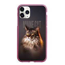 Чехол iPhone 11 Pro матовый Maine cat