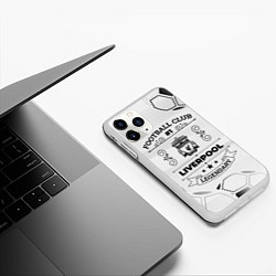 Чехол iPhone 11 Pro матовый Liverpool Football Club Number 1 Legendary, цвет: 3D-белый — фото 2