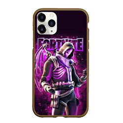 Чехол iPhone 11 Pro матовый Fortnite Blacklight Крылатый персонаж видеоигры, цвет: 3D-коричневый