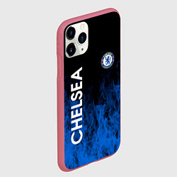 Чехол iPhone 11 Pro матовый Chelsea пламя, цвет: 3D-малиновый — фото 2