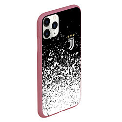 Чехол iPhone 11 Pro матовый Juventus fc брызги краски, цвет: 3D-малиновый — фото 2