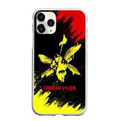 Чехол iPhone 11 Pro матовый Linkin Park желто-красный