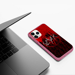 Чехол iPhone 11 Pro матовый The Vinyl Conflict - Slayer, цвет: 3D-малиновый — фото 2