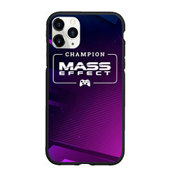 Чехол iPhone 11 Pro матовый Mass Effect Gaming Champion: рамка с лого и джойст, цвет: 3D-черный