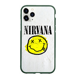 Чехол iPhone 11 Pro матовый Nirvana логотип гранж