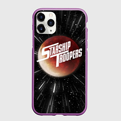 Чехол iPhone 11 Pro матовый Starship Troopers Warp Logo, цвет: 3D-фиолетовый