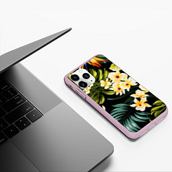 Чехол iPhone 11 Pro матовый Vanguard floral composition Summer, цвет: 3D-розовый — фото 2