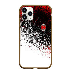 Чехол iPhone 11 Pro матовый Ac milan краска, цвет: 3D-коричневый