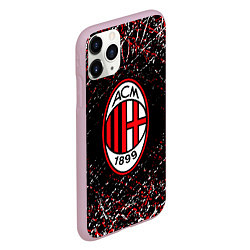 Чехол iPhone 11 Pro матовый Ac milan фк милан, цвет: 3D-розовый — фото 2