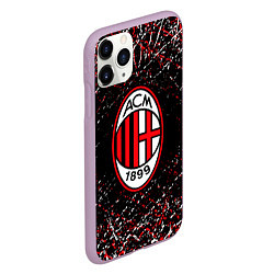 Чехол iPhone 11 Pro матовый Ac milan фк милан, цвет: 3D-сиреневый — фото 2