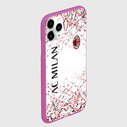Чехол iPhone 11 Pro матовый Ac milan logo, цвет: 3D-фиолетовый — фото 2