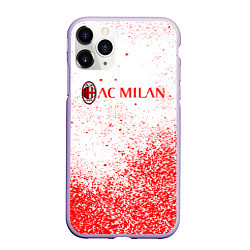 Чехол iPhone 11 Pro матовый Ac milan красные брызги