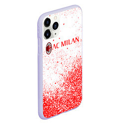 Чехол iPhone 11 Pro матовый Ac milan красные брызги, цвет: 3D-светло-сиреневый — фото 2