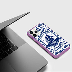 Чехол iPhone 11 Pro матовый Морской и речной флот, цвет: 3D-фиолетовый — фото 2