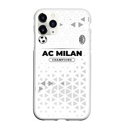 Чехол iPhone 11 Pro матовый AC Milan Champions Униформа, цвет: 3D-белый