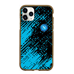 Чехол iPhone 11 Pro матовый Napoli голубая textura