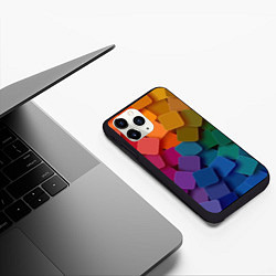 Чехол iPhone 11 Pro матовый Яркий щит, цвет: 3D-черный — фото 2