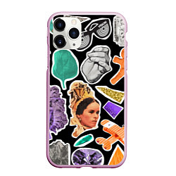 Чехол iPhone 11 Pro матовый Underground pattern Fashion trend, цвет: 3D-розовый