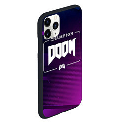 Чехол iPhone 11 Pro матовый Doom Gaming Champion: рамка с лого и джойстиком на, цвет: 3D-черный — фото 2