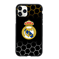 Чехол iPhone 11 Pro матовый Real madrid соты