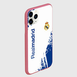 Чехол iPhone 11 Pro матовый Реал Мадрид краска, цвет: 3D-малиновый — фото 2