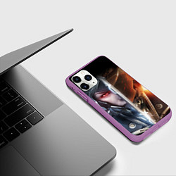 Чехол iPhone 11 Pro матовый METAL GEAR RISING САМУРАЙ, цвет: 3D-фиолетовый — фото 2