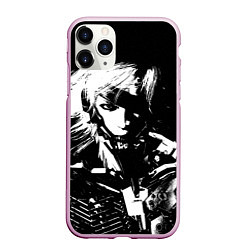 Чехол iPhone 11 Pro матовый METAL GEAR RISING - ЧБ ГЕРОЙ