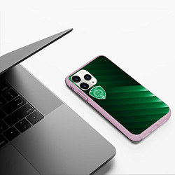 Чехол iPhone 11 Pro матовый ФК АХМАТ - СПОРТ ФОРМА, цвет: 3D-розовый — фото 2