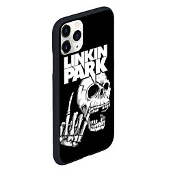 Чехол iPhone 11 Pro матовый Linkin Park Череп, цвет: 3D-черный — фото 2