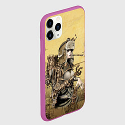 Чехол iPhone 11 Pro матовый Крутая девчонка в стиле Стимпанк, цвет: 3D-фиолетовый — фото 2