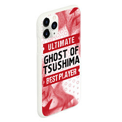 Чехол iPhone 11 Pro матовый Ghost of Tsushima: красные таблички Best Player и, цвет: 3D-белый — фото 2