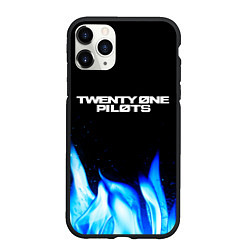 Чехол iPhone 11 Pro матовый Twenty One Pilots Blue Fire, цвет: 3D-черный