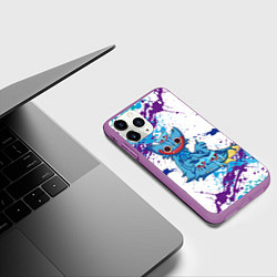 Чехол iPhone 11 Pro матовый POPPY PLAYTIME Мини Хагги, цвет: 3D-фиолетовый — фото 2
