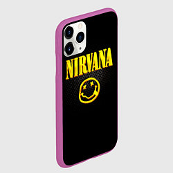 Чехол iPhone 11 Pro матовый NIRVANA соты, цвет: 3D-фиолетовый — фото 2