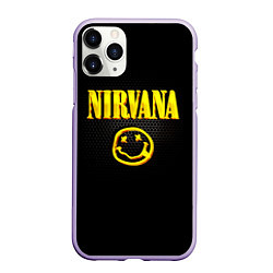 Чехол iPhone 11 Pro матовый NIRVANA соты, цвет: 3D-светло-сиреневый