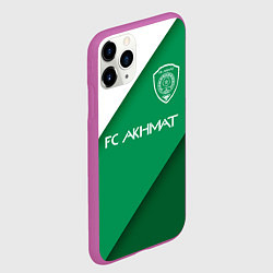 Чехол iPhone 11 Pro матовый ФК АХМАТ - ГОРОД ГРОЗНЫЙ, цвет: 3D-фиолетовый — фото 2