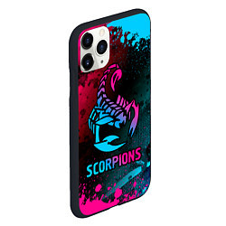 Чехол iPhone 11 Pro матовый Scorpions Neon Gradient, цвет: 3D-черный — фото 2