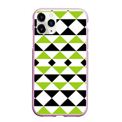 Чехол iPhone 11 Pro матовый Geometric shapes triangles треугольники